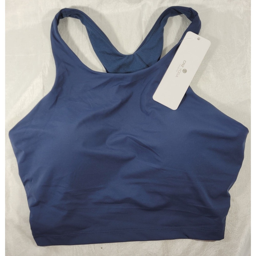 CRZ Yoga Women's Racerback Swimsuit Bikini Top - Insignia Blue - Large (12)